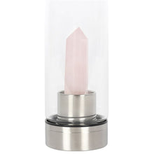 Load image into Gallery viewer, Rose Quartz Purifying Glass Water Bottle