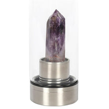 Load image into Gallery viewer, Amethyst Calming Glass Water Bottle