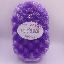 Load image into Gallery viewer, Violet Sparkle Soap Sponge