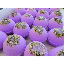 Load image into Gallery viewer, Amethyst Protection Aromatherapy Reiki Crystal Bath Bomb
