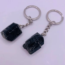Load image into Gallery viewer, Rough Black Tourmaline Keyring