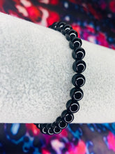 Load image into Gallery viewer, 6mm Black Agate Bead Bracelet