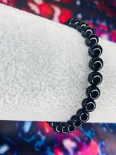Load image into Gallery viewer, 6mm Black Agate Bead Bracelet