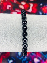 Load image into Gallery viewer, 6mm Black Agate Bead Bracelet