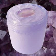 Load image into Gallery viewer, Amethyst Crystal Infused Reiki Charged Luxury Whipped Body Butter VEGAN