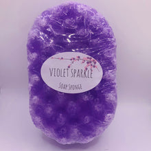 Load image into Gallery viewer, Violet Sparkle Soap Sponge
