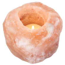 Load image into Gallery viewer, Single Himalayan Salt Candle Holder
