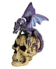 Load image into Gallery viewer, Dragon Purple on Ivory Skull
