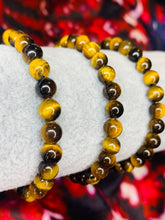 Load image into Gallery viewer, 6mm Tiger Eye Bead Bracelet
