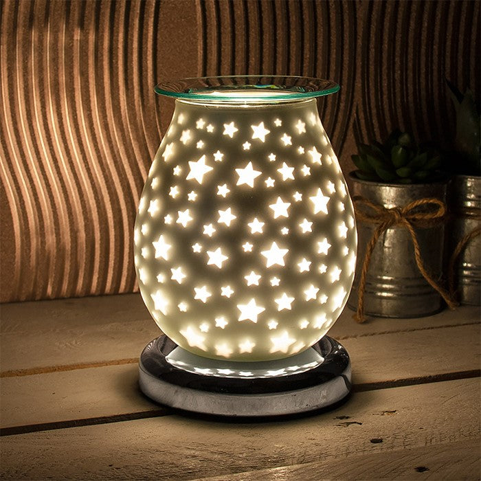 Satin White Aroma Lamp Stars