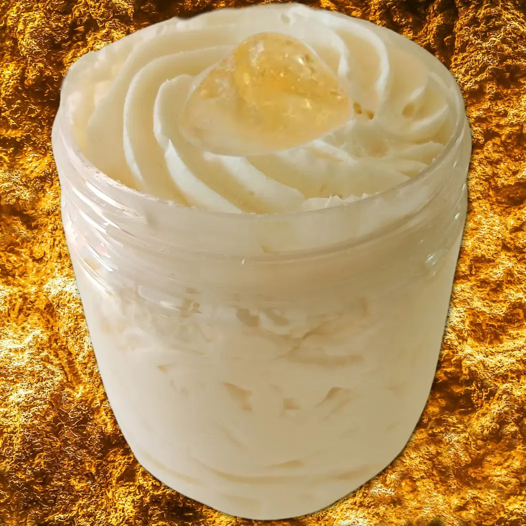 Citrine Crystal Infused Reiki Charged Luxury Whipped Body Butter VEGAN