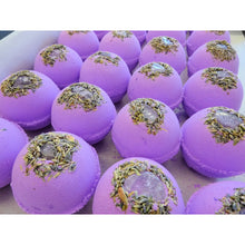 Load image into Gallery viewer, Amethyst Protection Aromatherapy Reiki Crystal Bath Bomb
