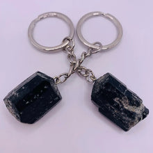 Load image into Gallery viewer, Rough Black Tourmaline Keyring
