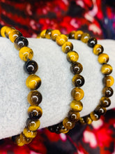 Load image into Gallery viewer, 6mm Tiger Eye Bead Bracelet

