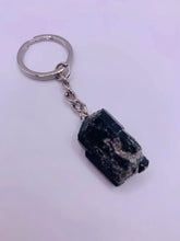 Load image into Gallery viewer, Rough Black Tourmaline Keyring
