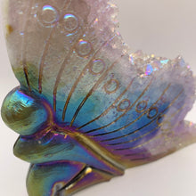 Load image into Gallery viewer, Titanium Angel Aura Amethyst Cluster Fairy
