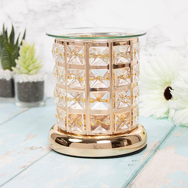 Crystal Tea Light Burner Gold