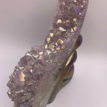 Load image into Gallery viewer, Titanium Angel Aura Amethyst Cluster Fairy
