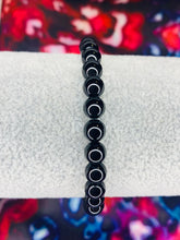 Load image into Gallery viewer, 6mm Black Agate Bead Bracelet

