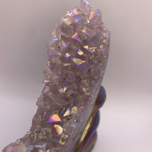 Load image into Gallery viewer, Titanium Angel Aura Amethyst Cluster Fairy
