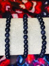 Load image into Gallery viewer, 6mm Blue Goldstone Bead Bracelet

