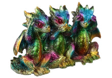 Load image into Gallery viewer, Rainbow Dragon Metallic Hear No See No Speak No Evil
