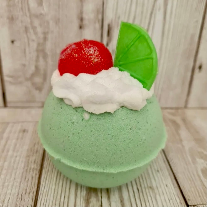 Strawberry & Lime Whipped Top Bath Bomb