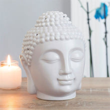 Load image into Gallery viewer, Large Grey Buddha Head Oil Burner
