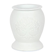 Load image into Gallery viewer, Tree of Life White Ceramic Electric Oil Burner
